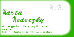 marta nedeczky business card